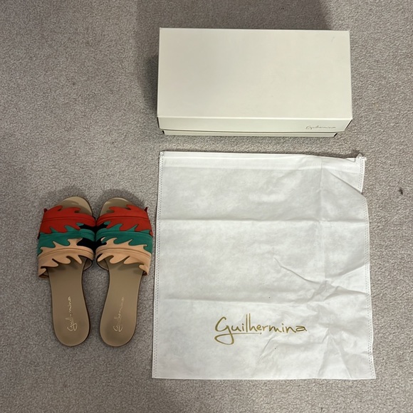 Flat multi color suede upper slides - Picture 6 of 6